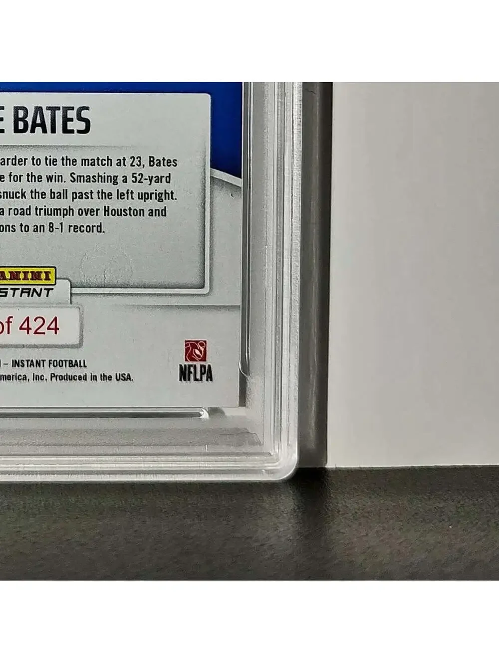 Jake Bates Rookie 2024 Panini NFL #147 Detroit Lions PSA 10 Auto 9
